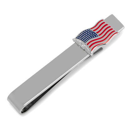 American Waving Flag Cufflinks and Tie Bar Gift Set - My Men's Shop