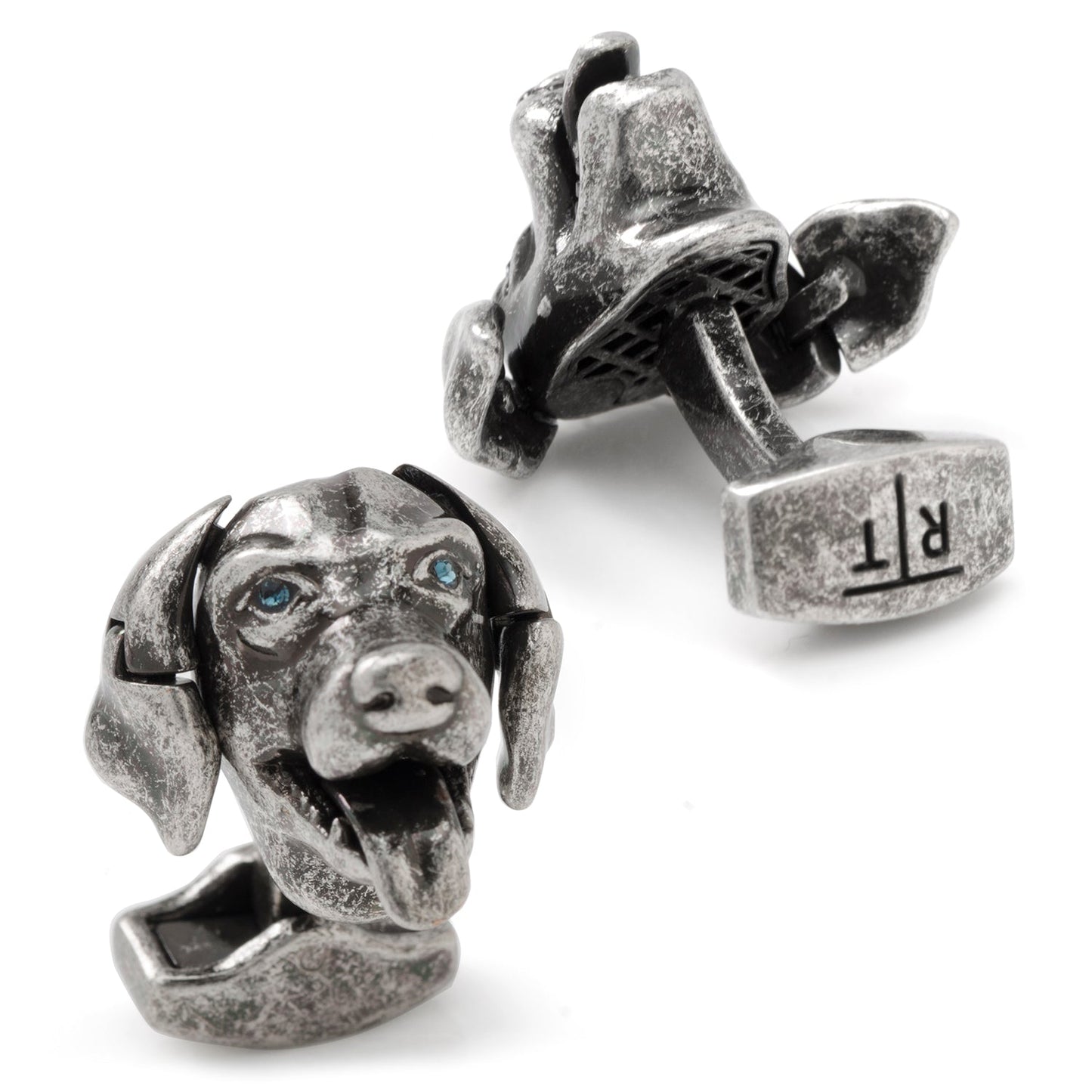 Swarovski Blue Eyed Mechanical Labrador Cufflinks - My Men's Shop