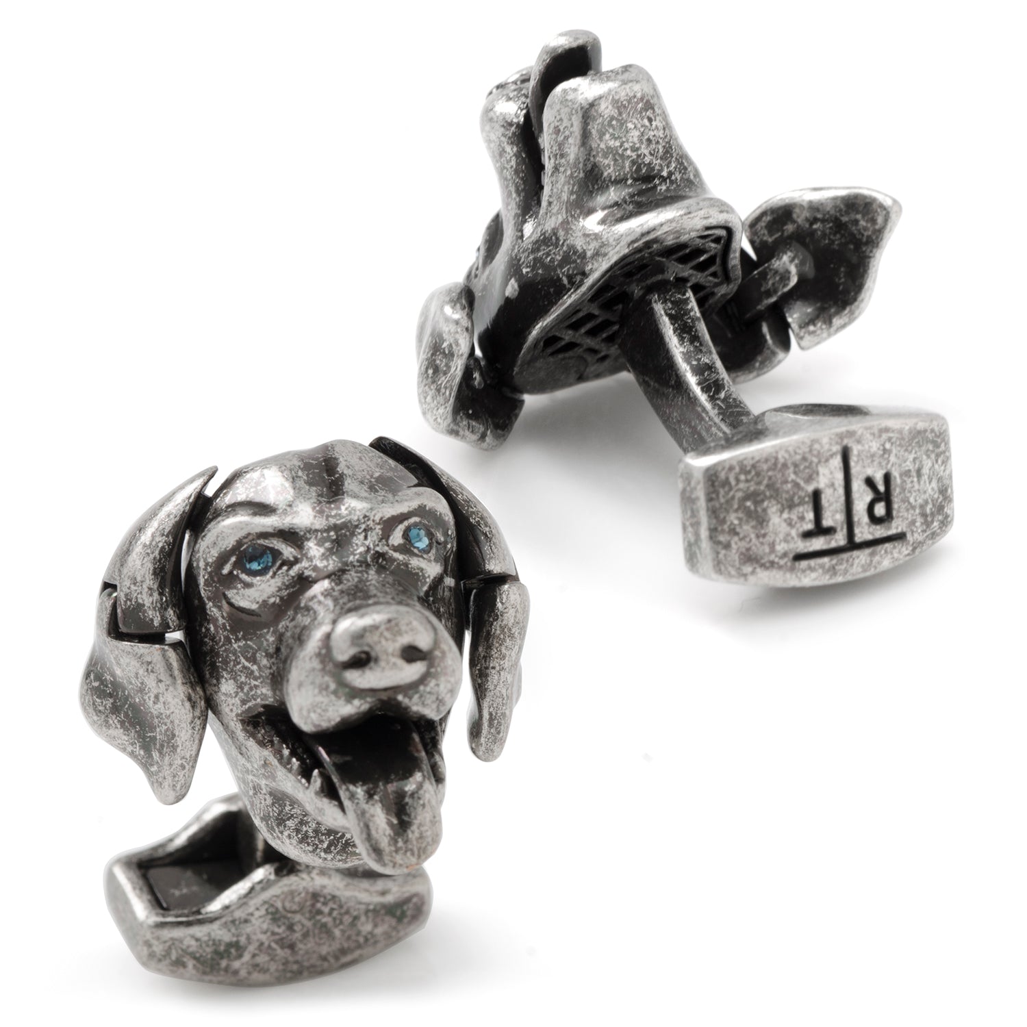 Swarovski Blue Eyed Mechanical Labrador Cufflinks - My Men's Shop