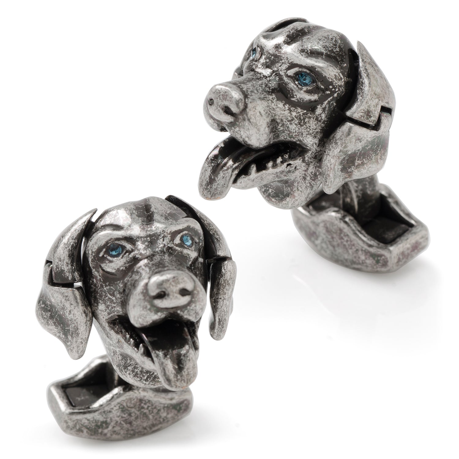 Swarovski Blue Eyed Mechanical Labrador Cufflinks - My Men's Shop