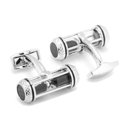 Black Sand Timer Cufflinks - My Men's Shop