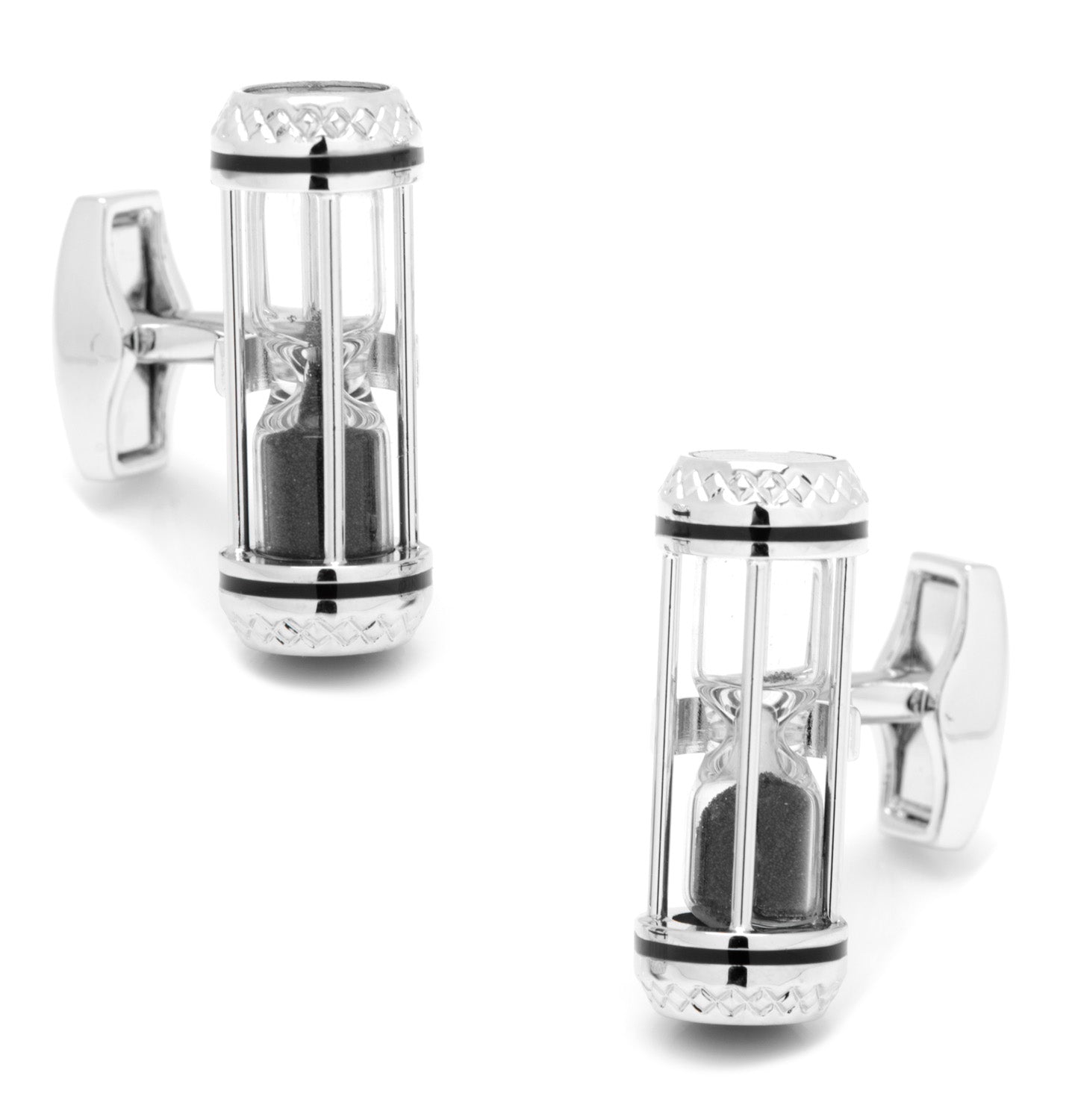 Black Sand Timer Cufflinks - My Men's Shop