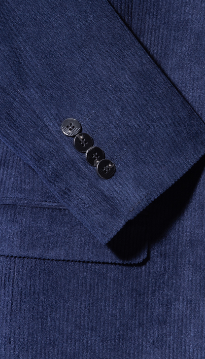 The Cordell Navy 2pc Cotton Corduroy Notch Lapel Suit