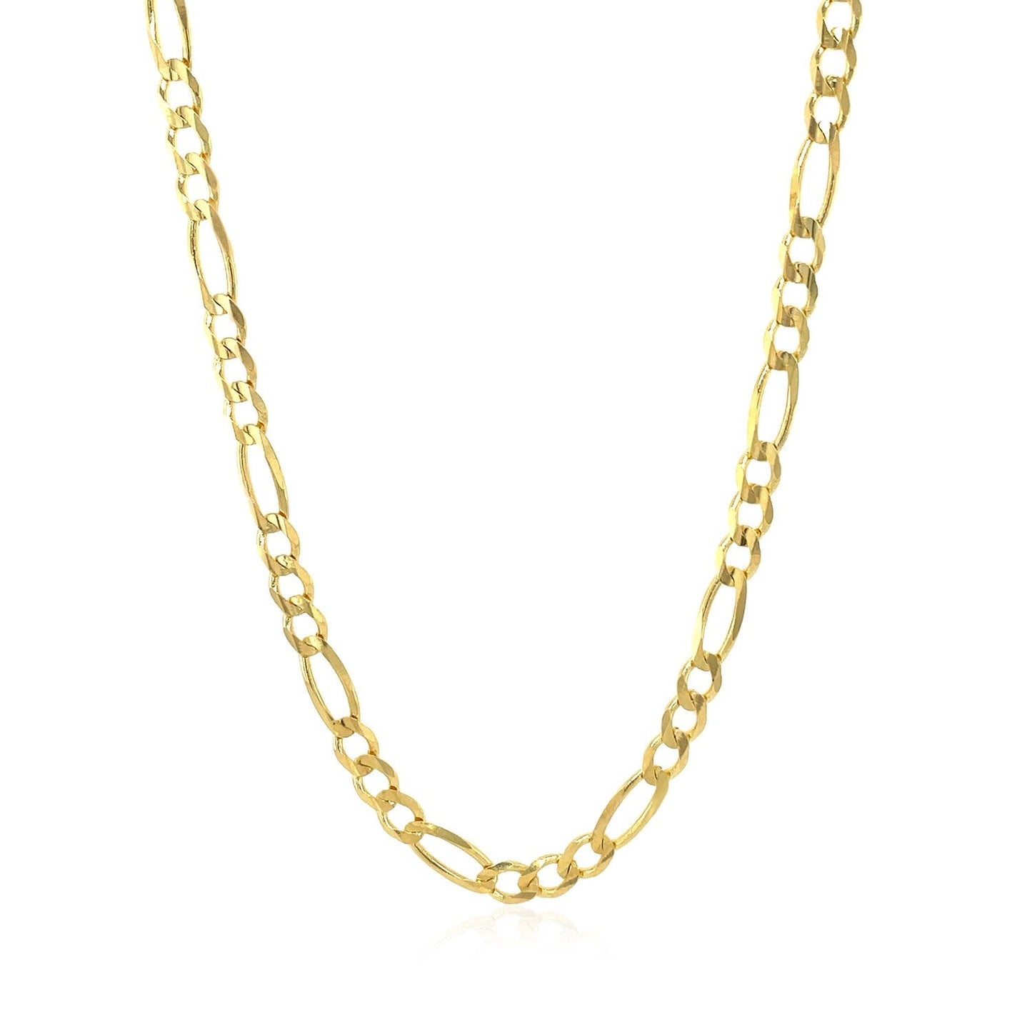 Cadena Eslabón Cubano Sólida de Oro Amarillo de 14k de 3.8mm