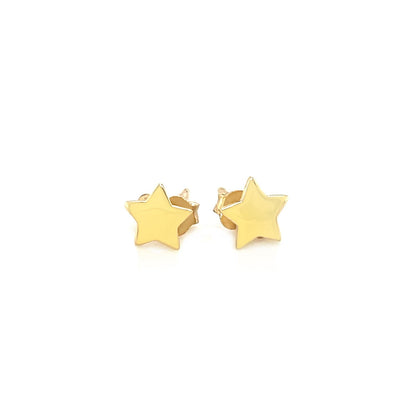 Pendientes de poste de oro amarillo de 14k con estrellas