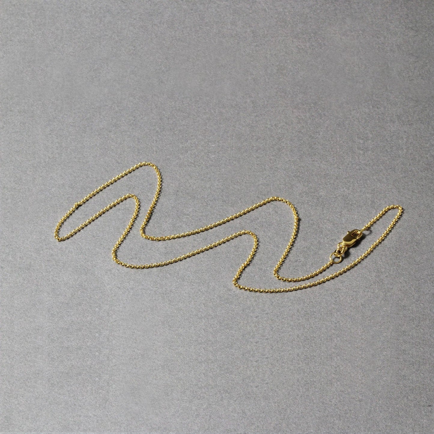 Cadena Rolo de Oro Amarillo de 14k con Corte de Diamante de 1.1mm