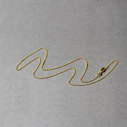 Cadena Rolo de Oro Amarillo de 14k con Corte de Diamante de 1.1mm