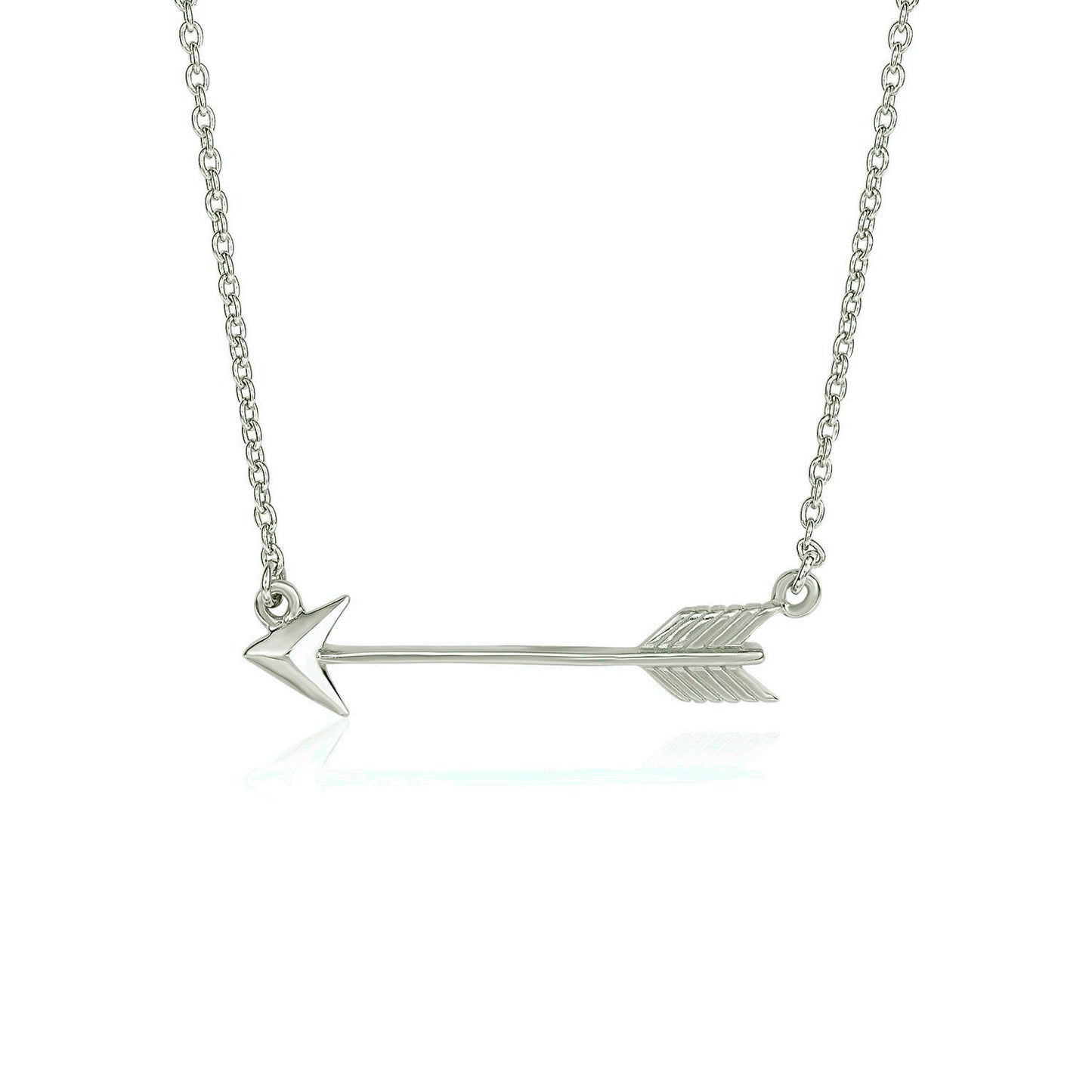 Collar con flecha de plata de ley