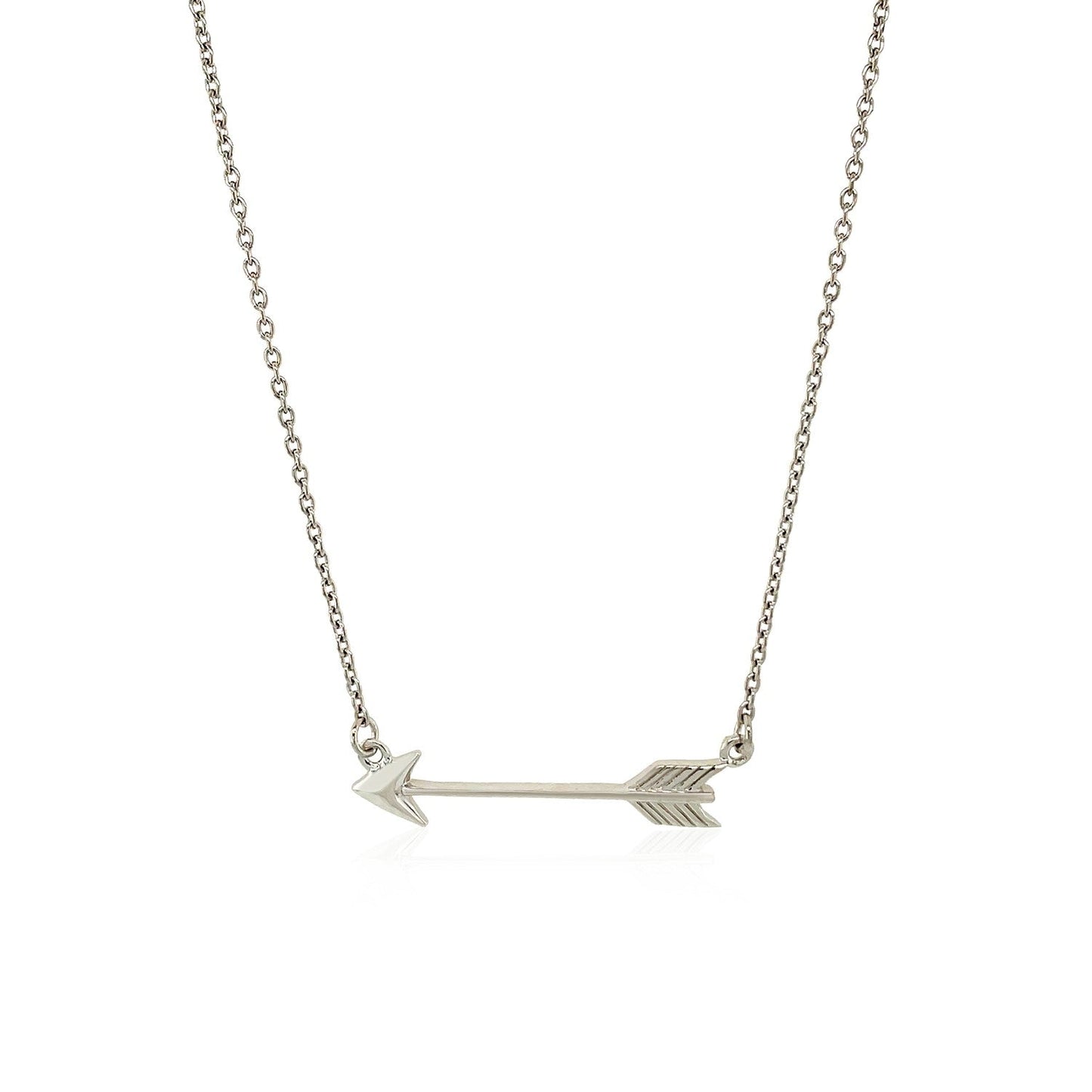Collar con flecha de plata de ley