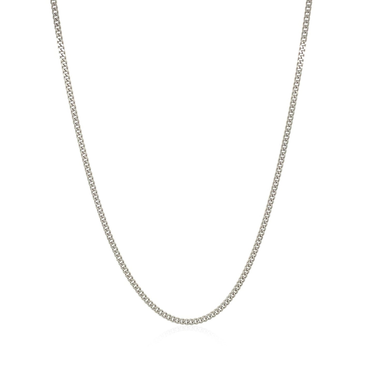 Cadena Gourmette de Oro Blanco de 10k y 1,5mm