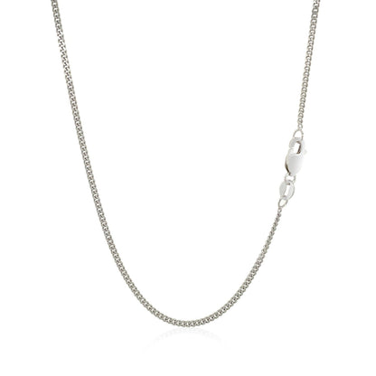 Cadena Gourmette de Oro Blanco de 10k y 1,5mm