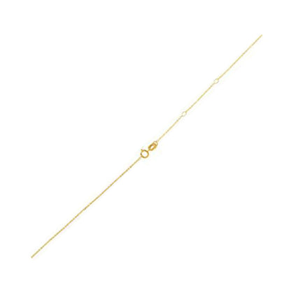 Cadena ajustable de cable en oro amarillo de 14k (0.97 mm)
