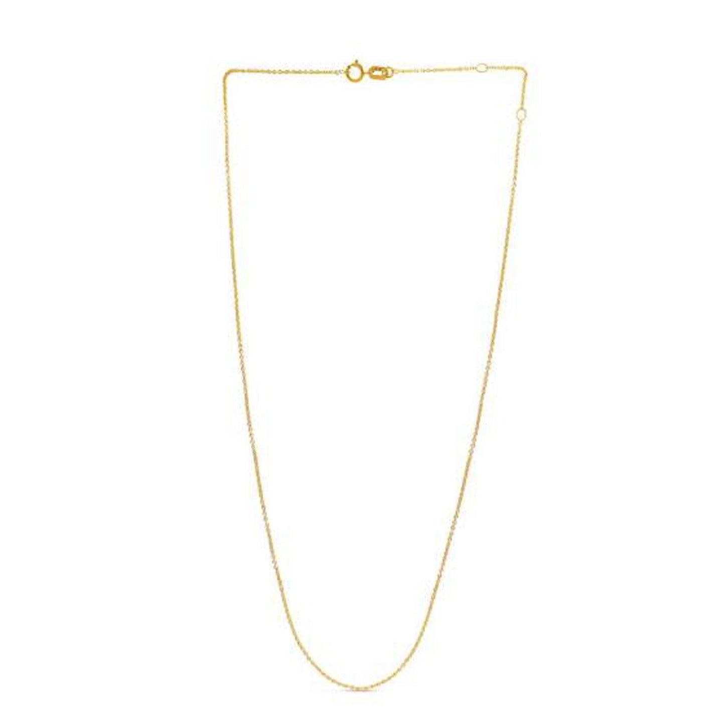 Cadena ajustable de cable en oro amarillo de 14k (0.97 mm)