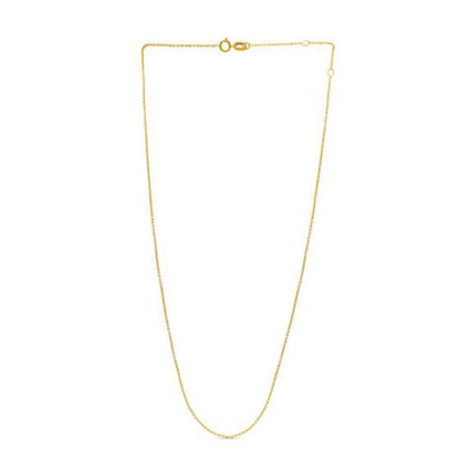 Cadena ajustable de cable en oro amarillo de 14k (0.97 mm)