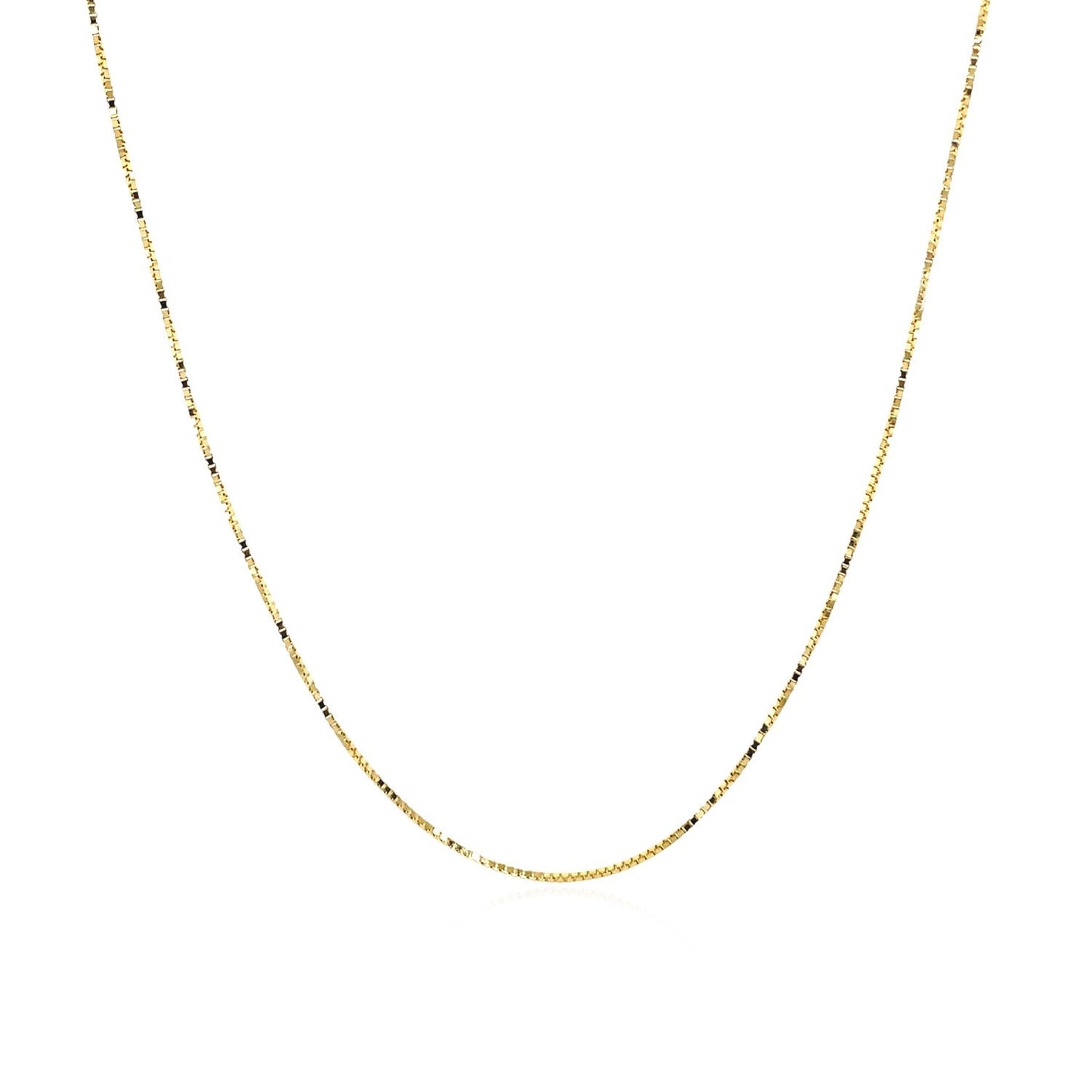 Cadena clásica de oro amarillo de 14k y 0.6mm