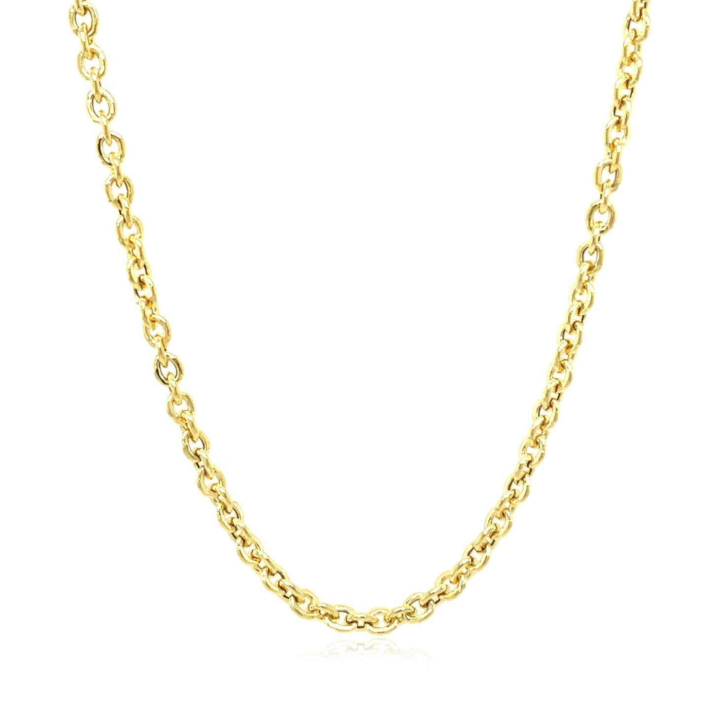 Cadena de eslabones tipo cable Forsantina Lite de oro amarillo de 14k y 3,0 mm