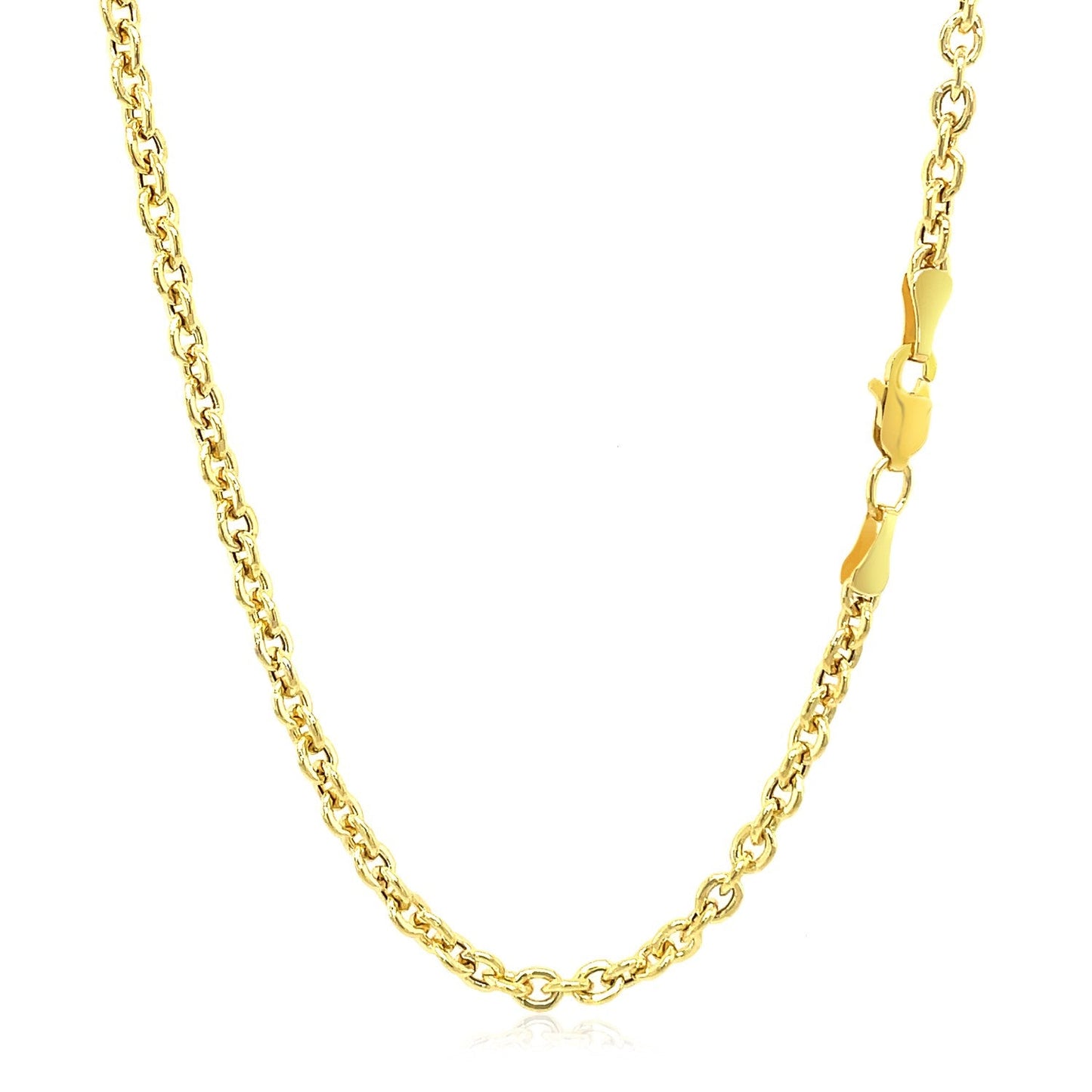 Cadena de eslabones tipo cable Forsantina Lite de oro amarillo de 14k y 3,0 mm