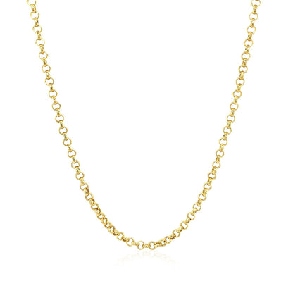 Cadena Rolo de Oro Amarillo de 14k y 2.3mm