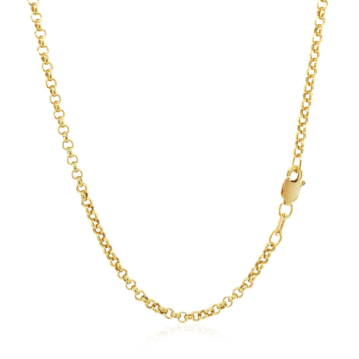 Cadena Rolo de Oro Amarillo de 14k y 2.3mm