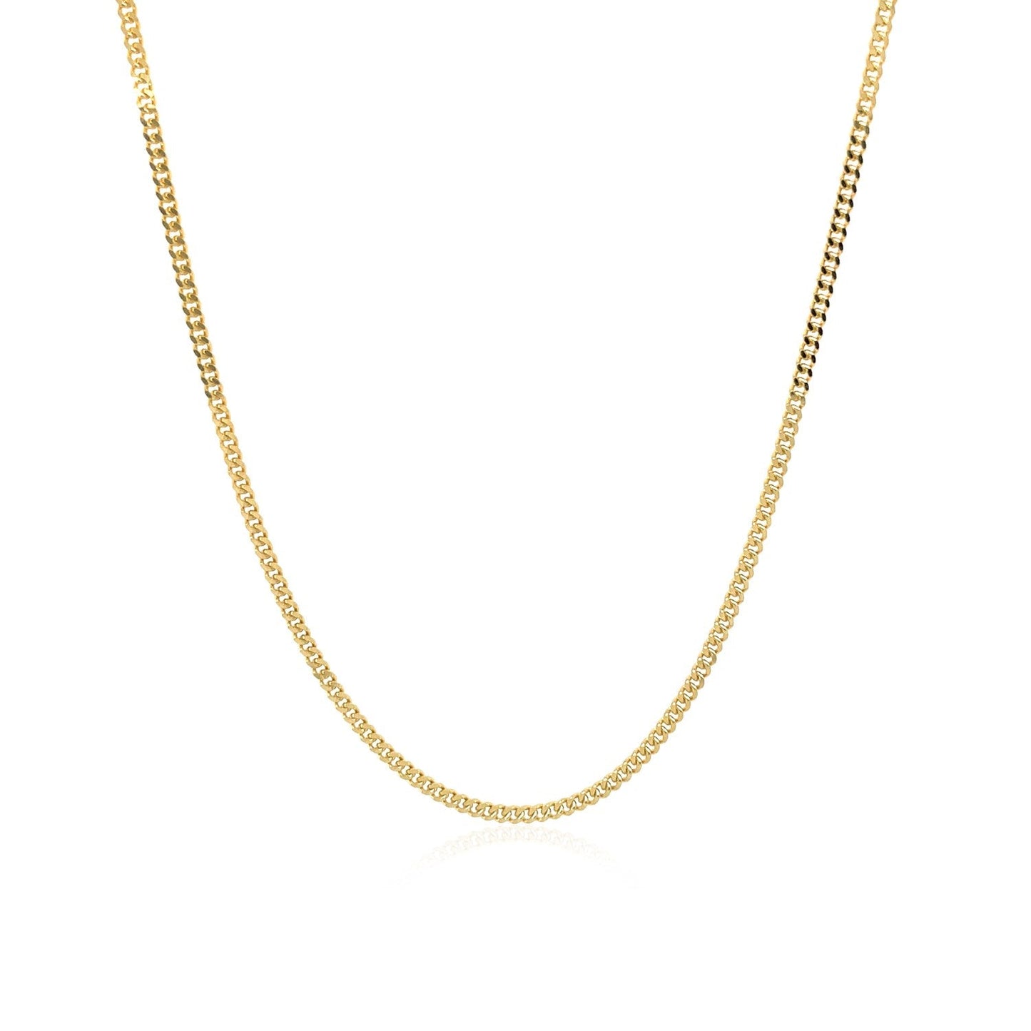 Cadena Eslabón Gourmette de Oro Amarillo de 14k y 1,5mm