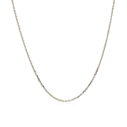 Cadena ajustable de oro blanco de 10 quilates y 0,9 mm