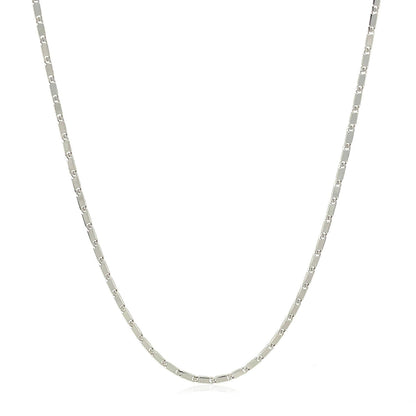 Cadena de oro blanco de 14k con colgante Lumina de 1,0 mm