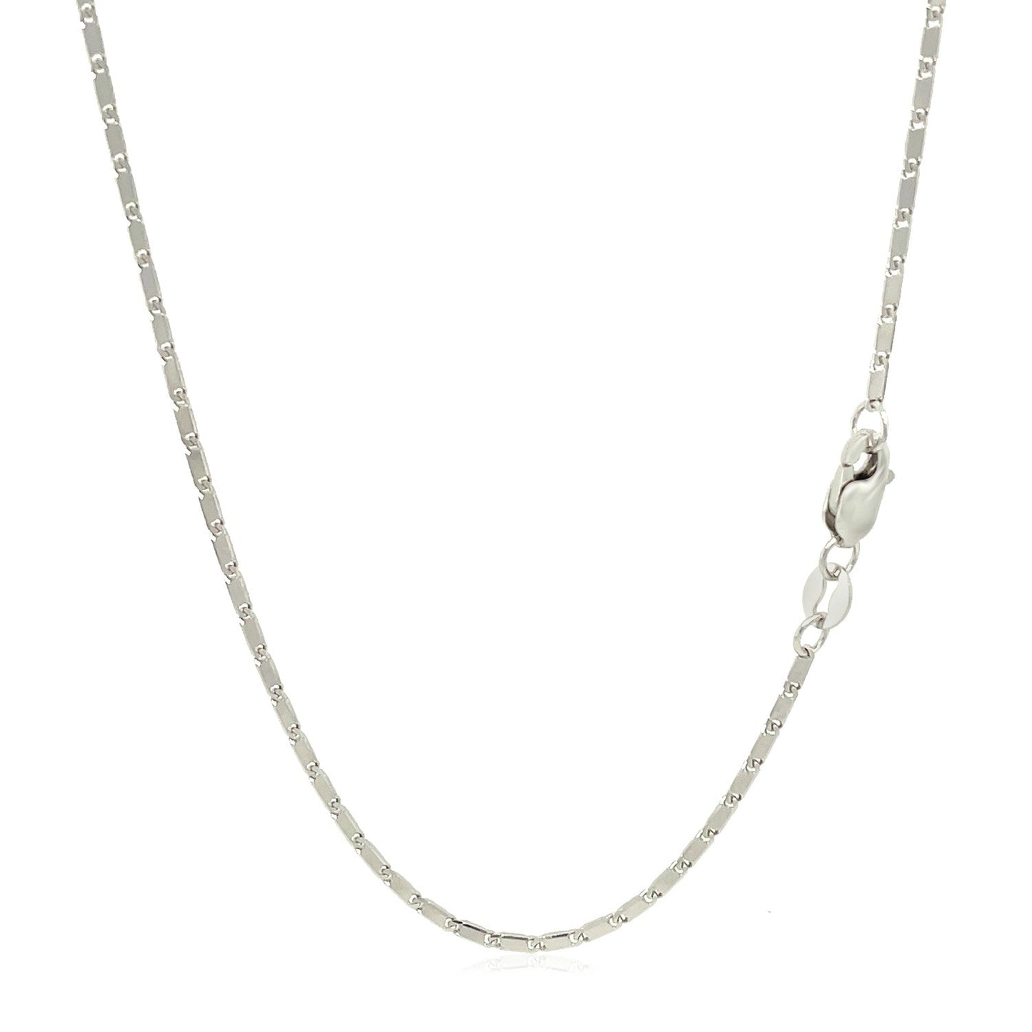 Cadena de oro blanco de 14k con colgante Lumina de 1,0 mm