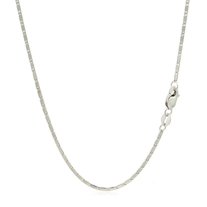 Cadena de oro blanco de 14k con colgante Lumina de 1,0 mm