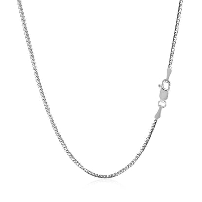 Cadena Franco de oro blanco de 14k de 1,2 mm