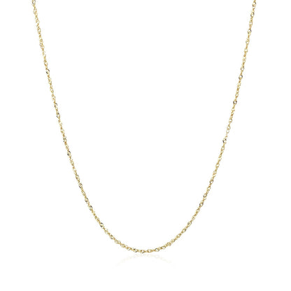 Cadena Singapur de oro amarillo de 14k de 0.8mm