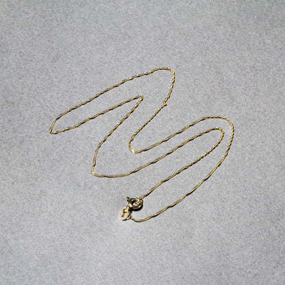 Cadena Singapur de oro amarillo de 14k de 0.8mm