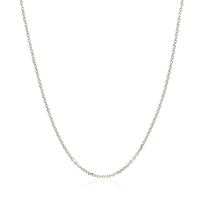 Cadena de oro blanco de 10 quilates, 1.1mm