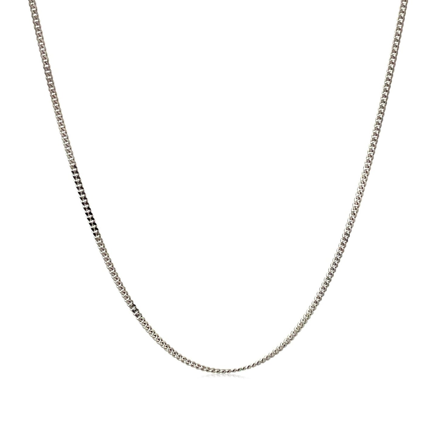 Cadena Gourmette de Oro Blanco de 10k 1.0mm