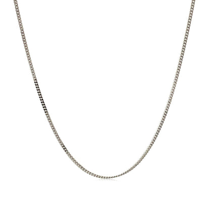 Cadena Gourmette de Oro Blanco de 10k 1.0mm