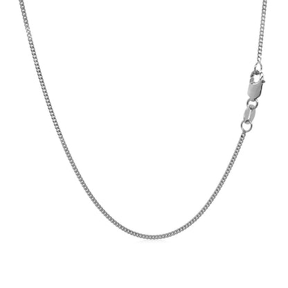 Cadena Gourmette de Oro Blanco de 10k 1.0mm