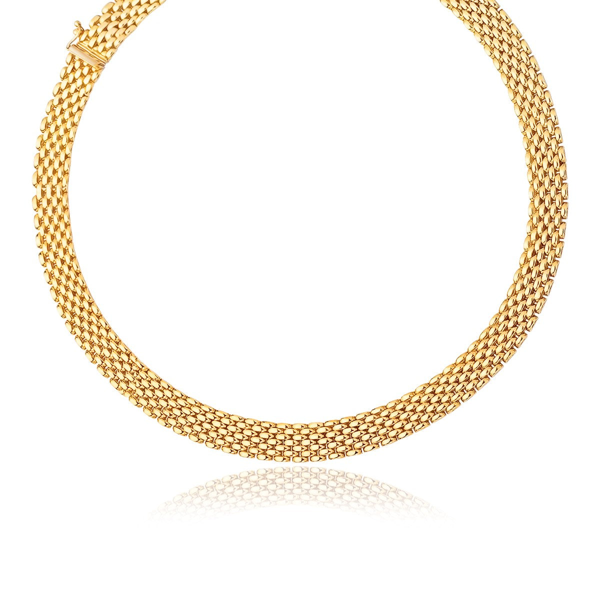 Gargantilla de Oro Amarillo de 14k Flexible Panther de 9.0mm