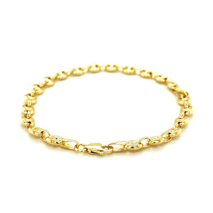 Pulsera eslabones mariner inflados 4.7mm Oro Amarillo 14k
