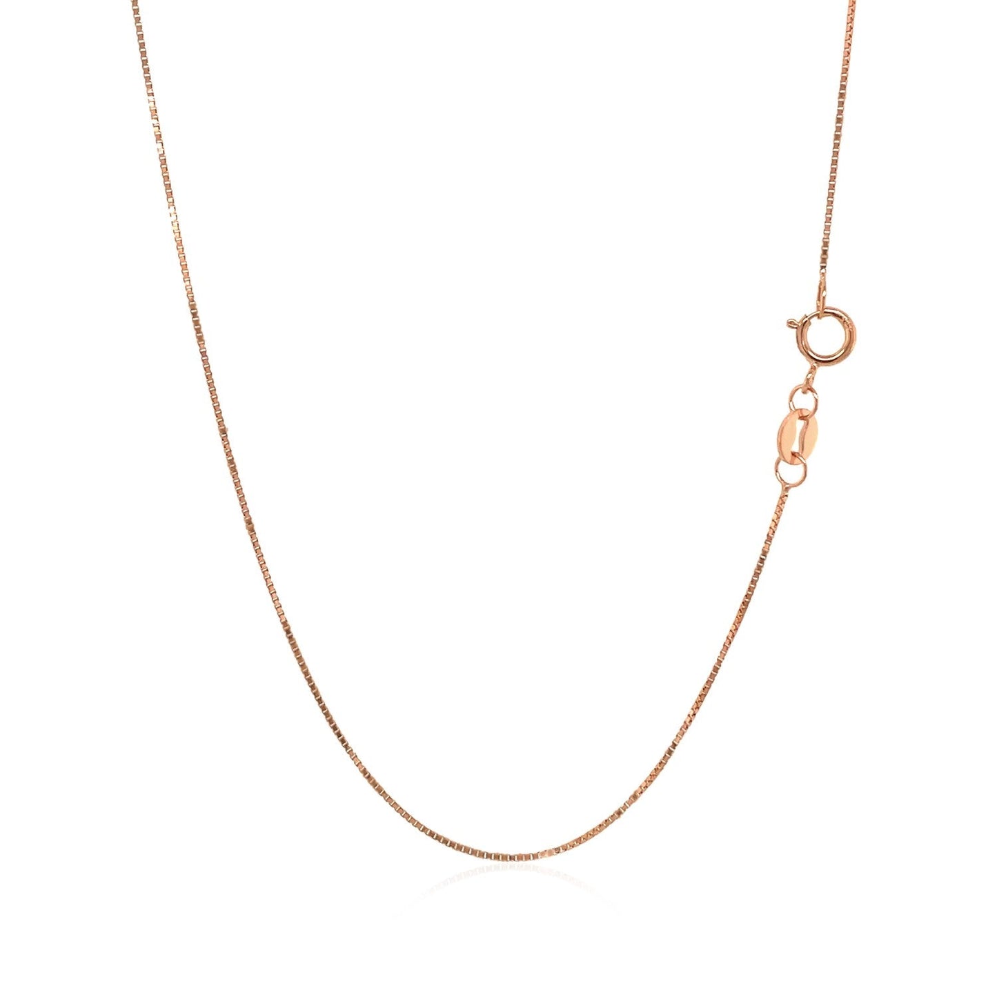 Cadena clásica de oro rosa de 14k, 0.6mm