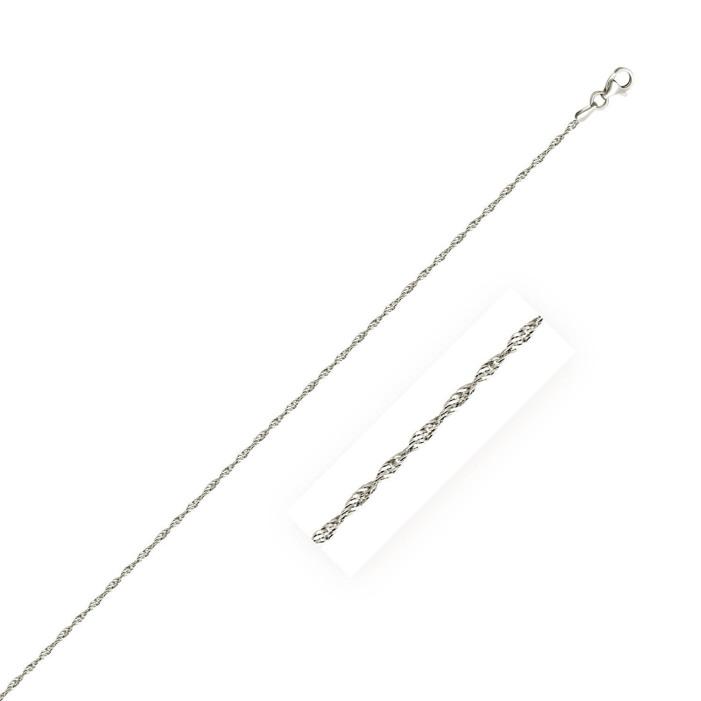 Cadena Estilo Singapur de Plata Fina de 1,6 mm