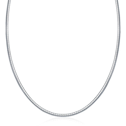 Collar Omega Clásico de Plata de Ley (3.0mm)