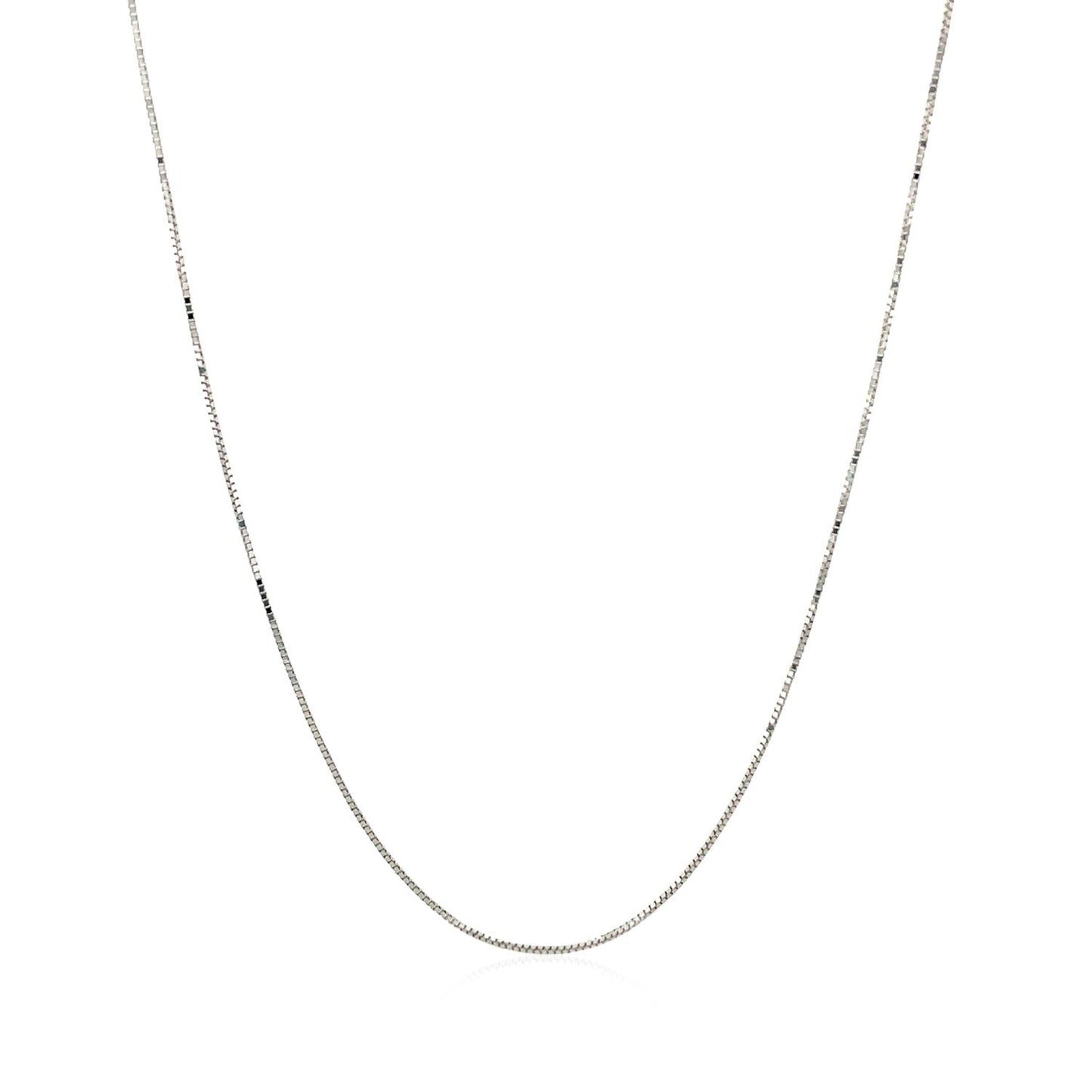 Cadena clásica de oro blanco de 14k de 0.45mm
