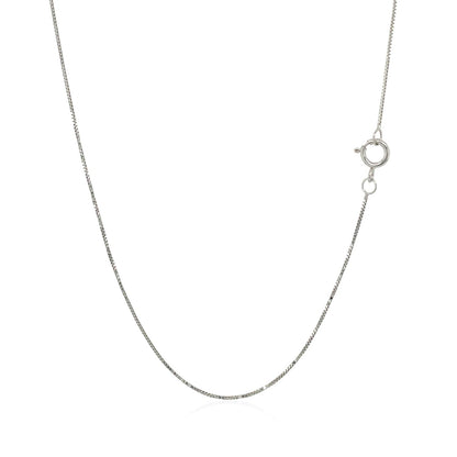 Cadena clásica de oro blanco de 14k de 0.45mm