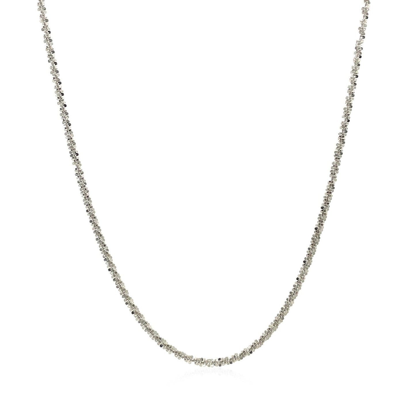 Cadena Brillante de Oro Blanco de 14k 1.5mm