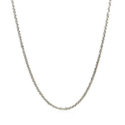 Cadena Brillante de Oro Blanco de 14k 1.5mm