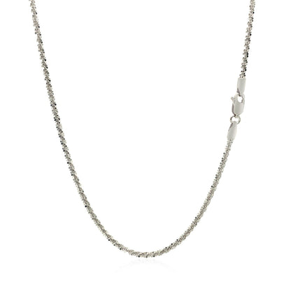 Cadena Brillante de Oro Blanco de 14k 1.5mm