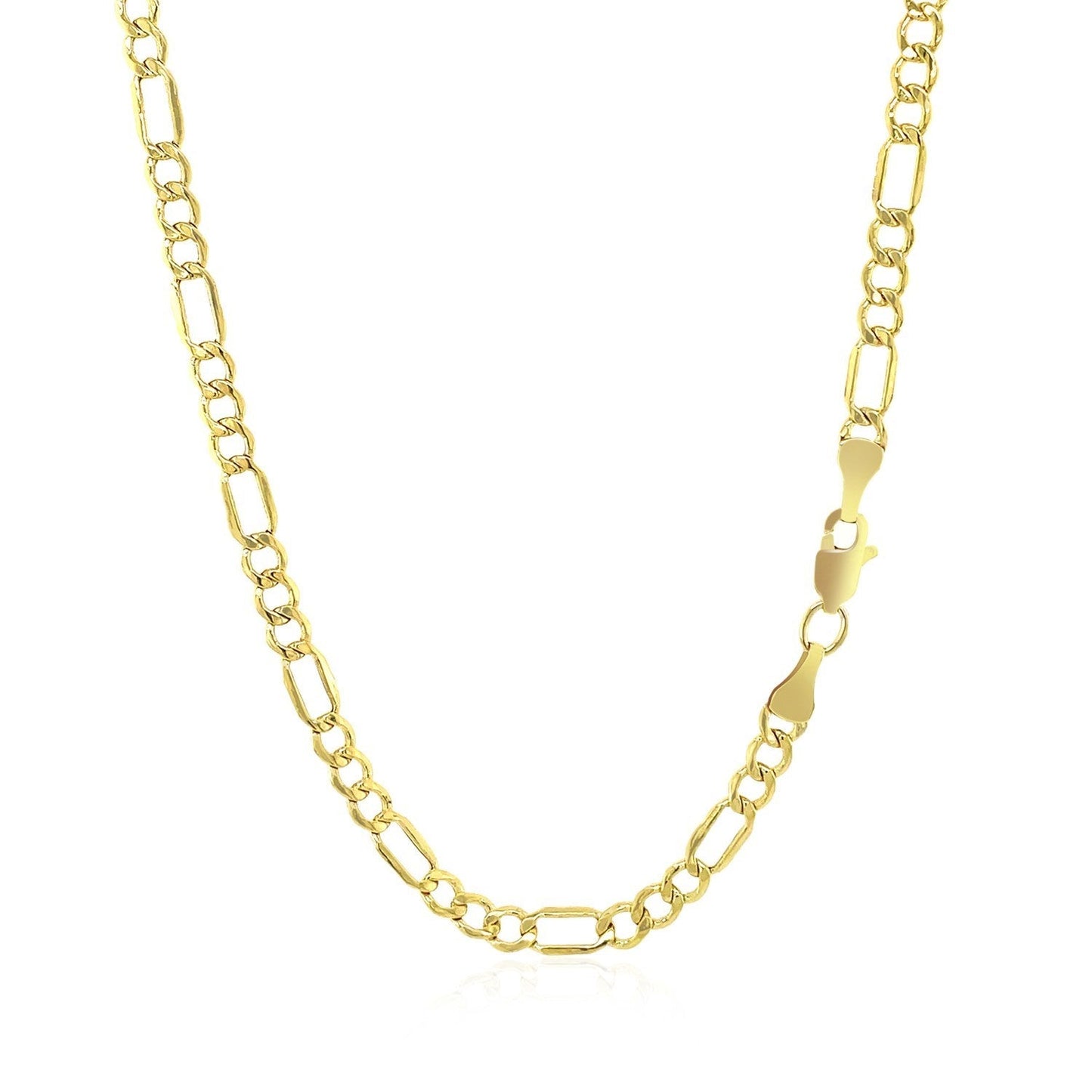 Cadena Figaro Lite de oro amarillo de 10k de 2.8mm