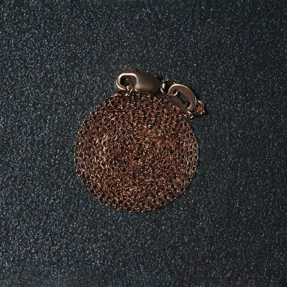Cadena de eslabones de cable con corte de diamante en oro rosa de 14k (0,8 mm)