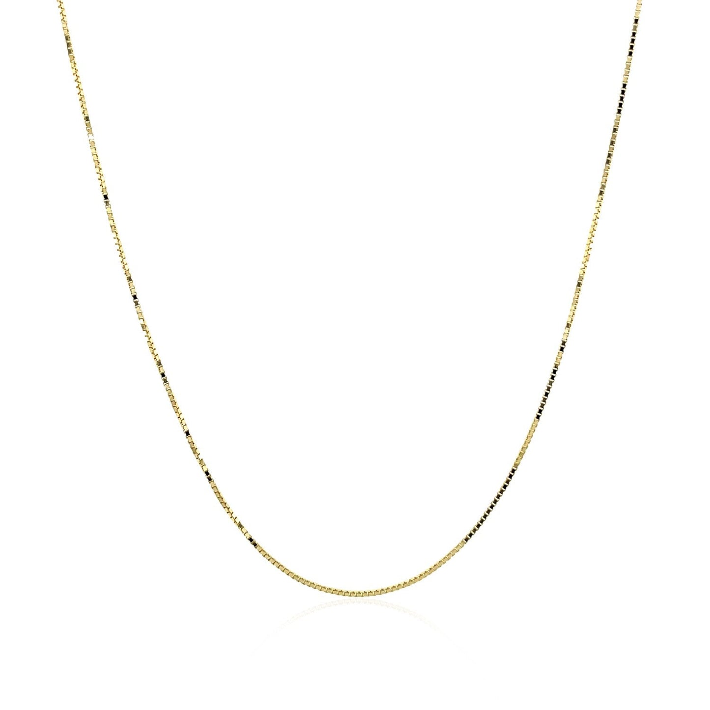 Cadena clásica de oro amarillo de 14k y 0.6mm