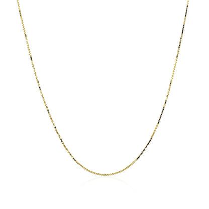 Cadena clásica de oro amarillo de 14k y 0.6mm