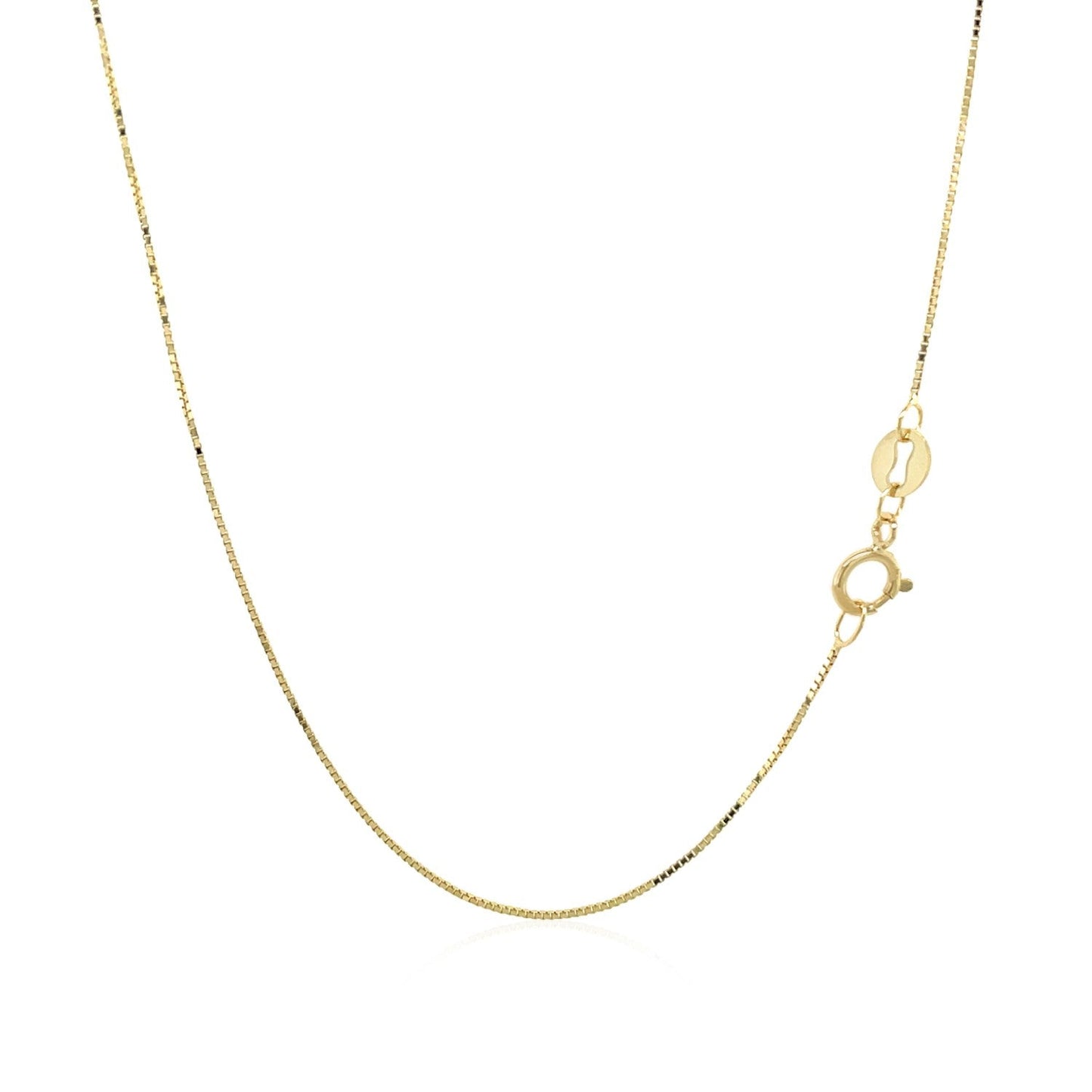 Cadena clásica de oro amarillo de 14k y 0.6mm